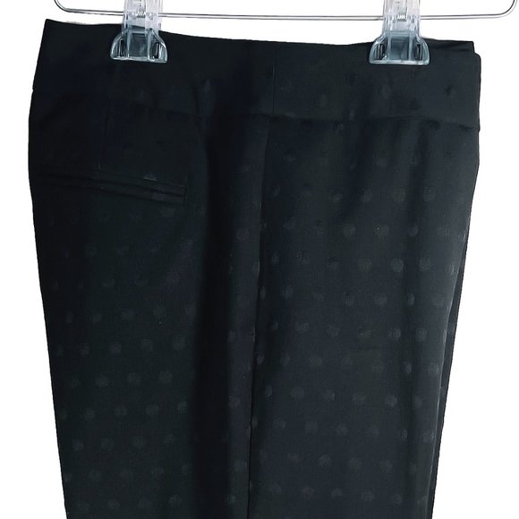 Talbots Signature Black Polka Dot on Black Tapered Leg Pants - Size 12 - Picture 1 of 7
